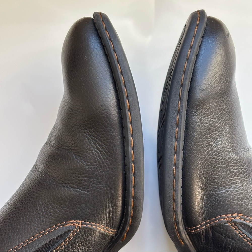 B.O.C Born Concepts Women’s Clog Booties Size 9 Black Leather Block Heel Slip On - Picture 12 of 16